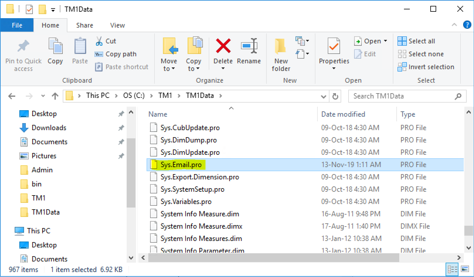 Tips – How to email a report using TM1