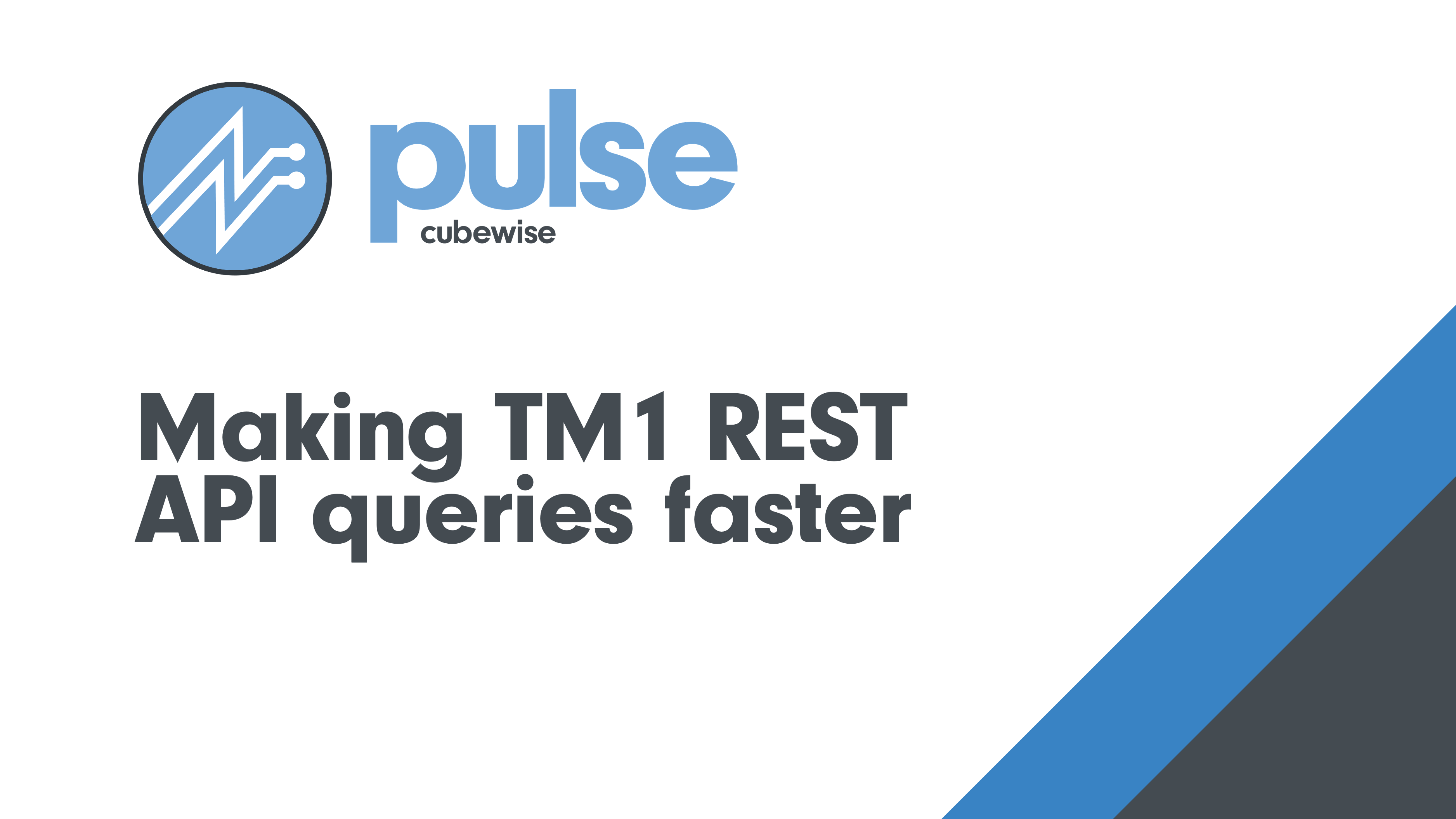 Making TM1 REST API queries faster