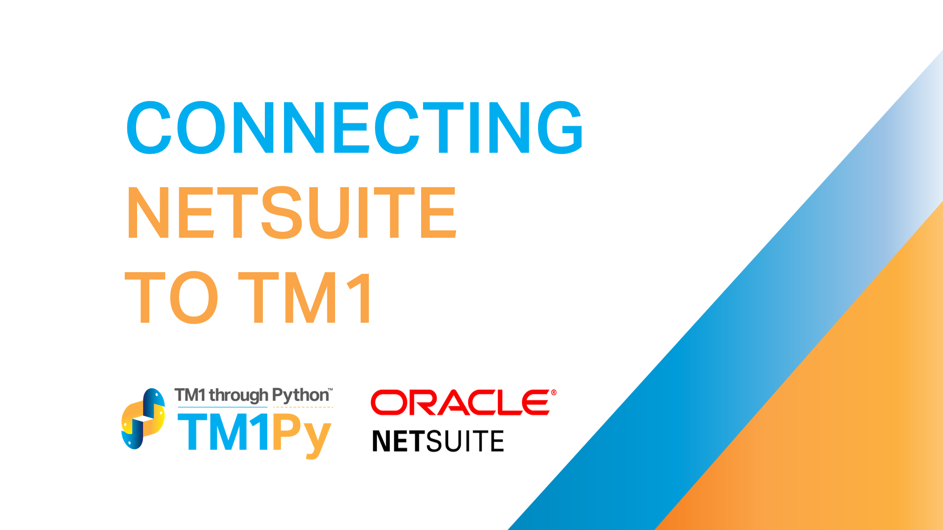Connecting Oracle NetSuite to TM1