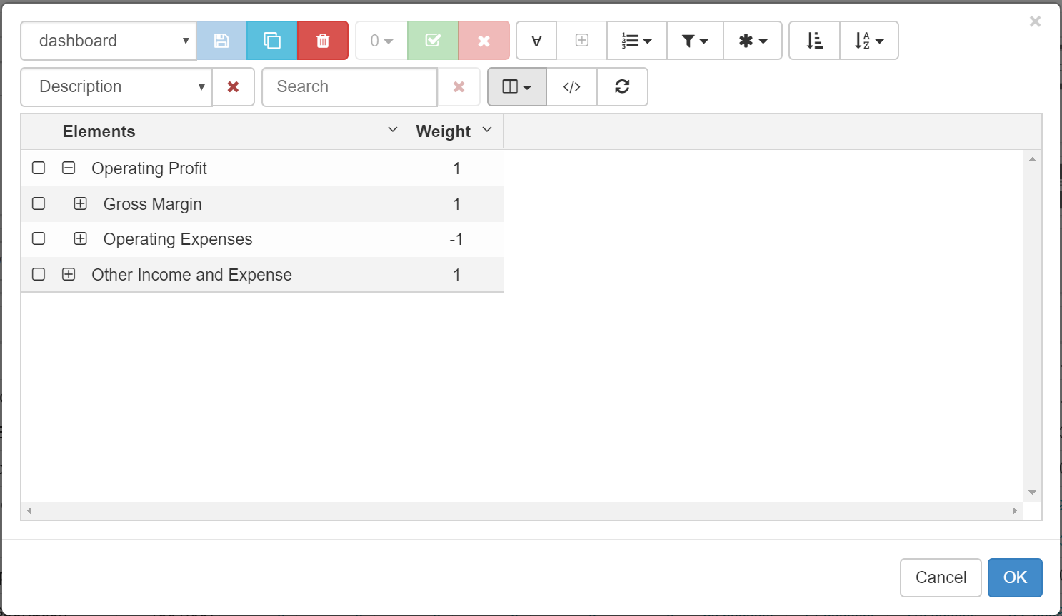 Using the Canvas subset editor