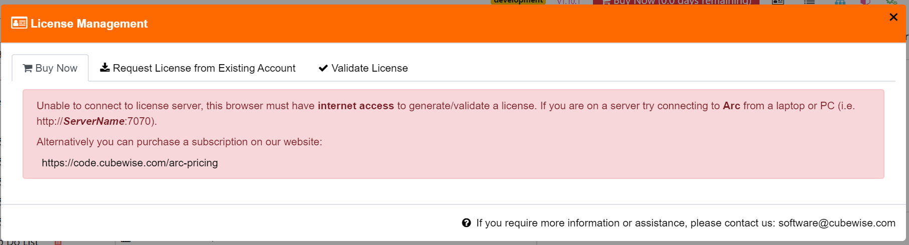 Generating an Arc license without internet connection