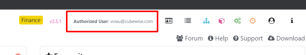Hiding the authorized user email