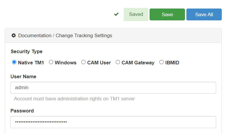 Connecting Pulse to a TM1 instance with native TM1 security (mode 1)