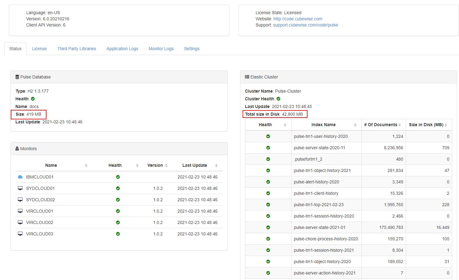 Storing the Pulse Elasticsearch data into another drive