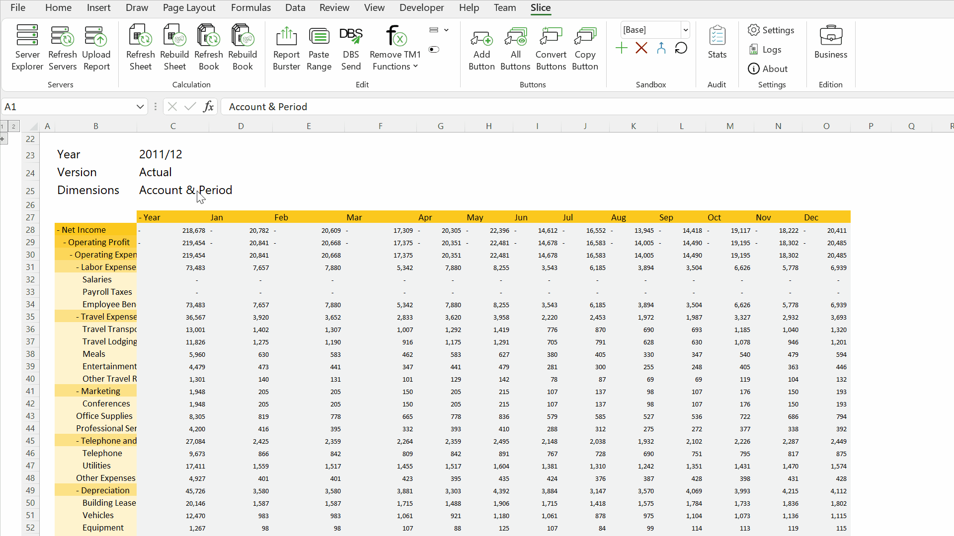 Building a MDX Form in Slice