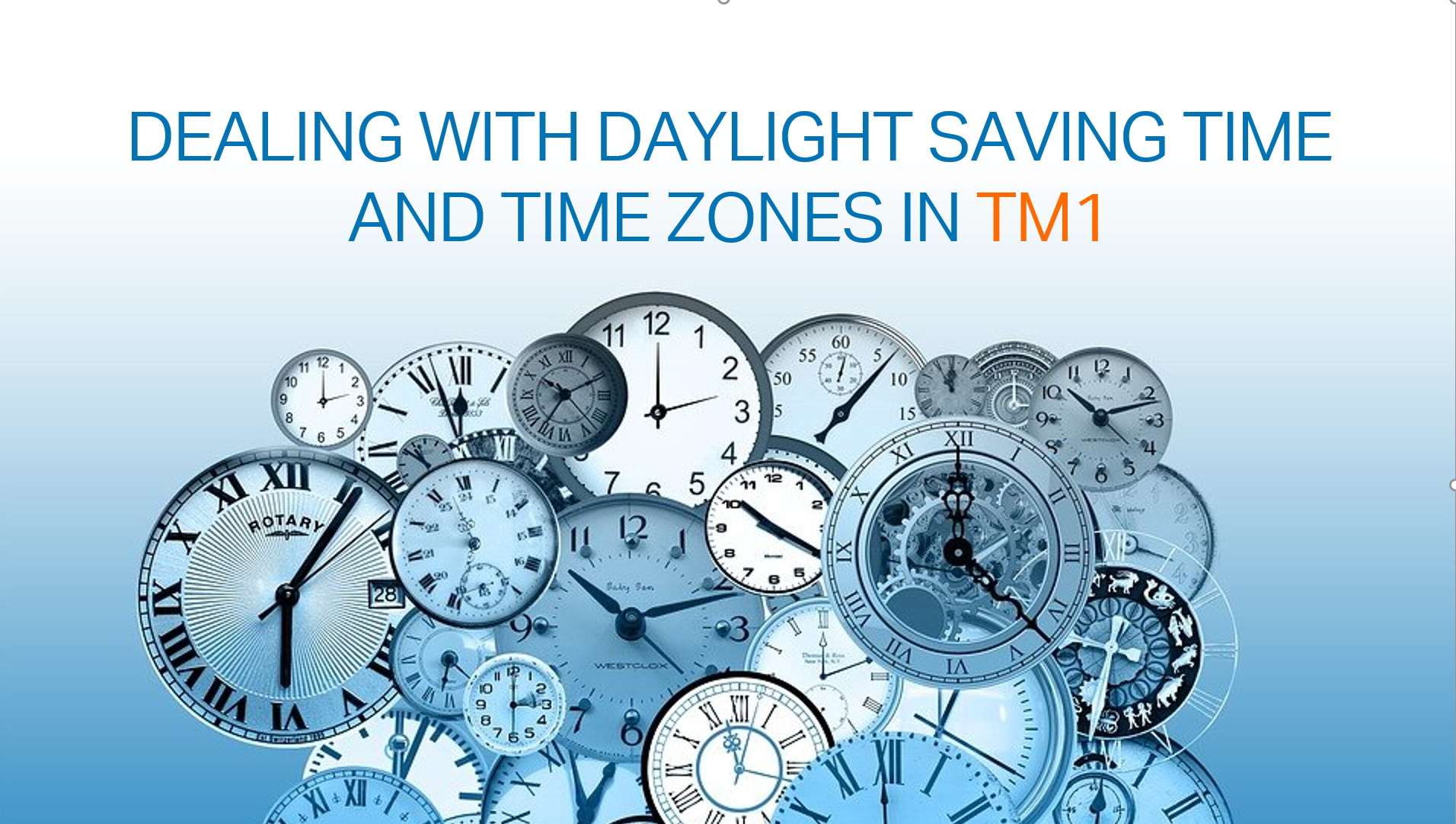 Dealing with daylight saving time and time zones in TM1