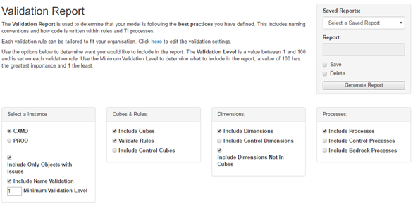Executing the Pulse Validation Report