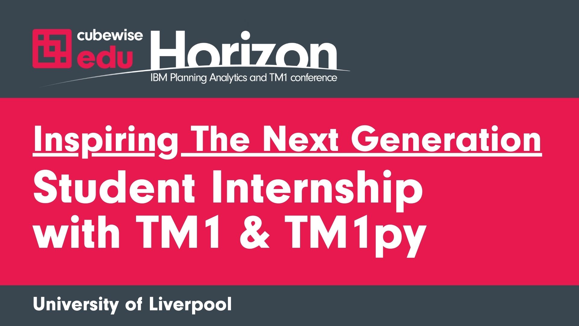 Inspiring The Next Generation: Student Internship with TM1 and TM1py
