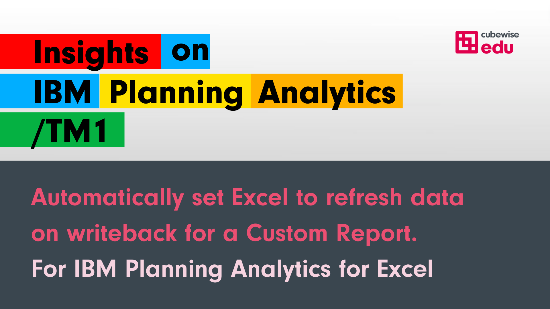 Automatically set Excel to refresh data on writeback