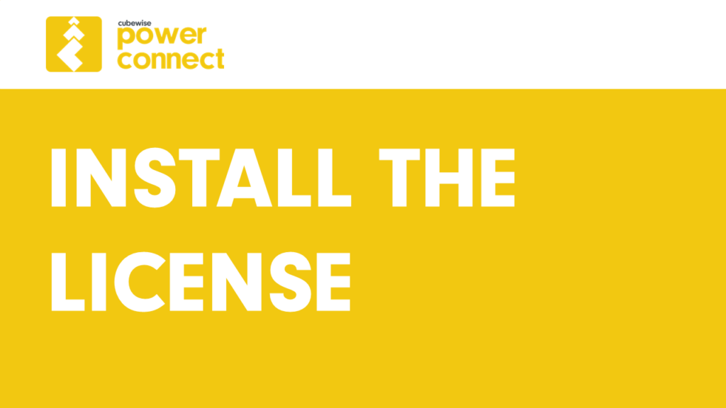 How to Install the PowerConnect License