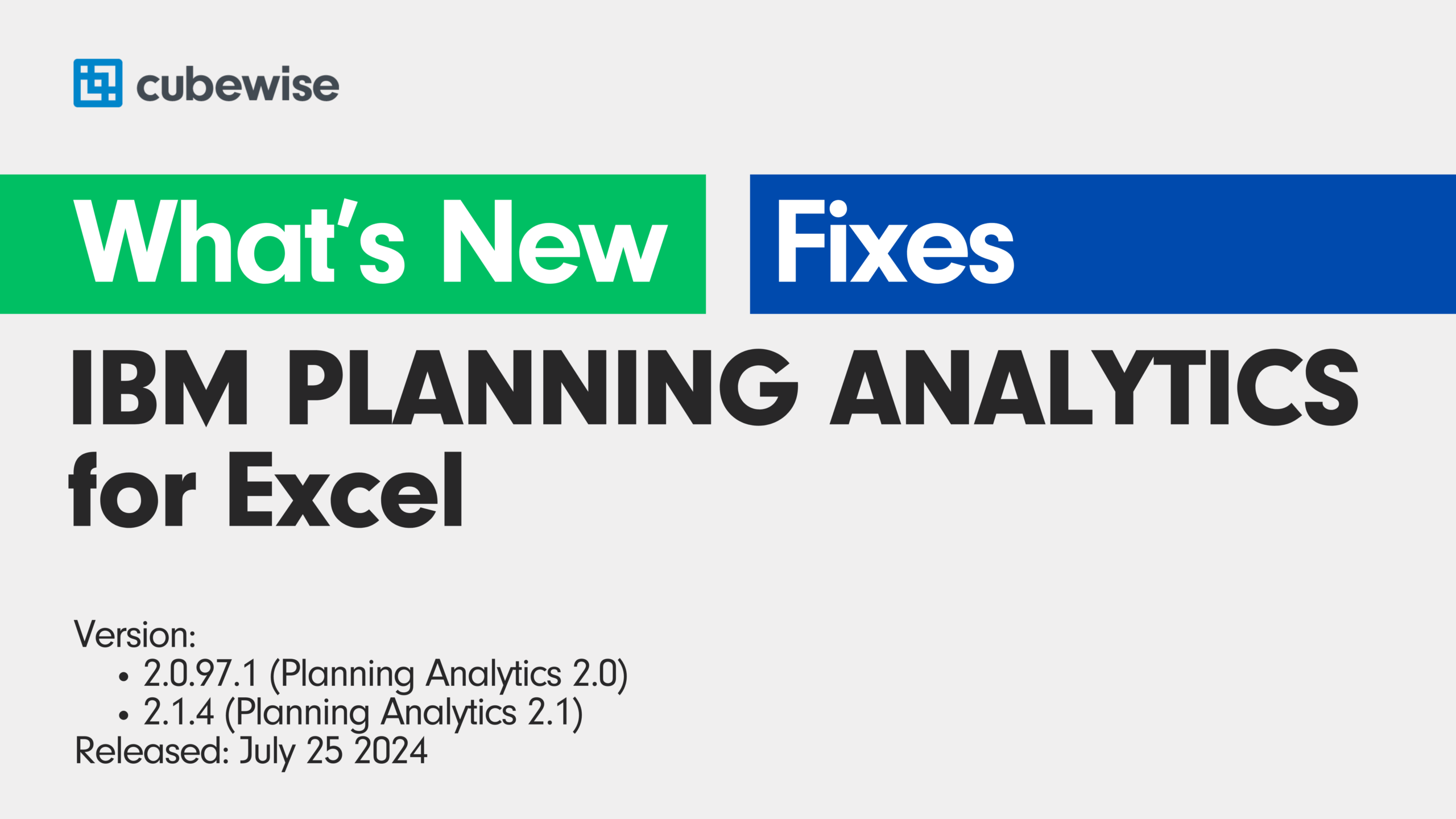 IBM Planning Analytics for Excel (PAfE)2.0.97.1